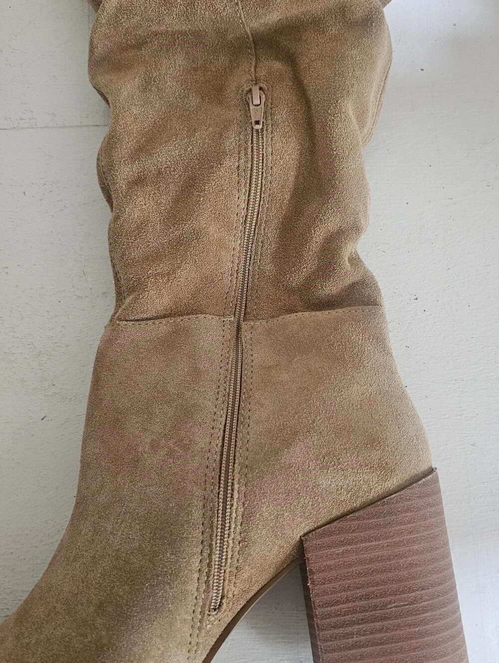 Steve Madden Haimi Tan Suede Slouch Knee High Boots Size 9.5 NIB